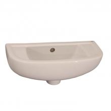 Barclay 4R-561WH - Compact Slim Line Basin, 18'' 1 hole right - White