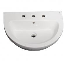 Barclay B/3-2048WH - Harmony 650 Basin only,White-8'' Widespread