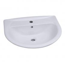 Barclay B/3-331WH - Karla 550 Ped Lav Basin 1 Hole, White
