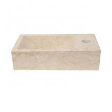 Barclay 5-004CM - Modena Above Counter Basin,1 Faucet Hole, Cream Marble