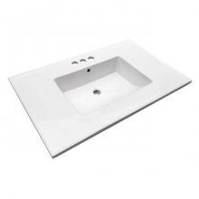 Barclay VT108-WH - Hartley 37'' Rect Vanity Top4''Center Set,OF,Ceramic,White