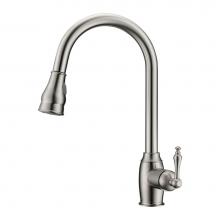 Barclay KFS408-L1-BN - Bay Kitchen Faucet,Pull-OutSpray, Metal Lever Handles, BN