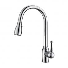 Barclay KFS409-L2-CP - Bistro Kitchen Faucet,Pull-OutSpray, Metal Lever Handles, CP