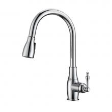 Barclay KFS411-L1-CP - Cullen Kitchen Faucet,Pull-OutSpray, Metal Lever Handles, CP