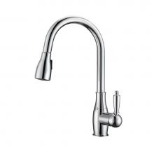 Barclay KFS411-L2-CP - Cullen Kitchen Faucet,Pull-OutSpray, Metal Lever Handles,CP
