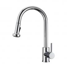 Barclay KFS412-L1-CP - Fairchild Kitchen Faucet,Pull-out Spray, Metal Levr Hndls,CP