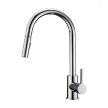 Barclay KFS413-L1-CP - Fenton Kitchen Faucet,Pull-outSpray, Metal Lever Handles,CP