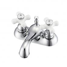 Barclay LFC204-PC-CP - Donata 4''cc Lav Faucet, Nohoses,Porc Cross Handles, CP