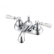 Barclay LFC204-PL-CP - Donata 4''cc Lav Faucet, No hoses, Por Lever Handles, CP