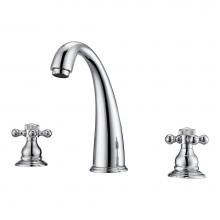 Barclay LFW106-BC-CP - Maddox 8''cc Lav Faucet, withhoses,Button Cross Handles, CP