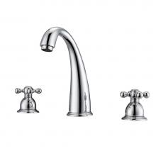 Barclay LFW106-MC-CP - Maddox 8''cc Lav Faucet, withhoses, Metal Cross Handles, CP