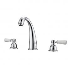 Barclay LFW106-PL-CP - Maddox 8''cc Lav Faucet, withHoses, Porcelain Lever Hdls,CP