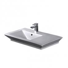 Barclay 4-369WH - Opulence Above Counter Basin31-1/2'',White,Rect Bowl,8''WS