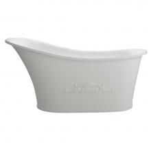 Barclay RTSN59-WH - Ayanna Resin Slipper Tub 59''No Faucet Holes, White Matte