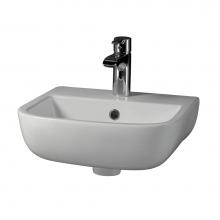 Barclay 4-211WH - Series 600 SMALL Wall-HungBasin 15-3/4'', 1-Hole, White