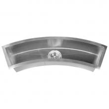 Barclay TSSSB2118-SS - Wolcott 33'' Zero Radius SSCurved Trough Sink, 16 Gauge