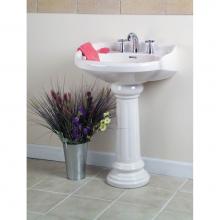 Barclay 3-754WH - Victoria Pedestal Lavatory, 4''cc, White