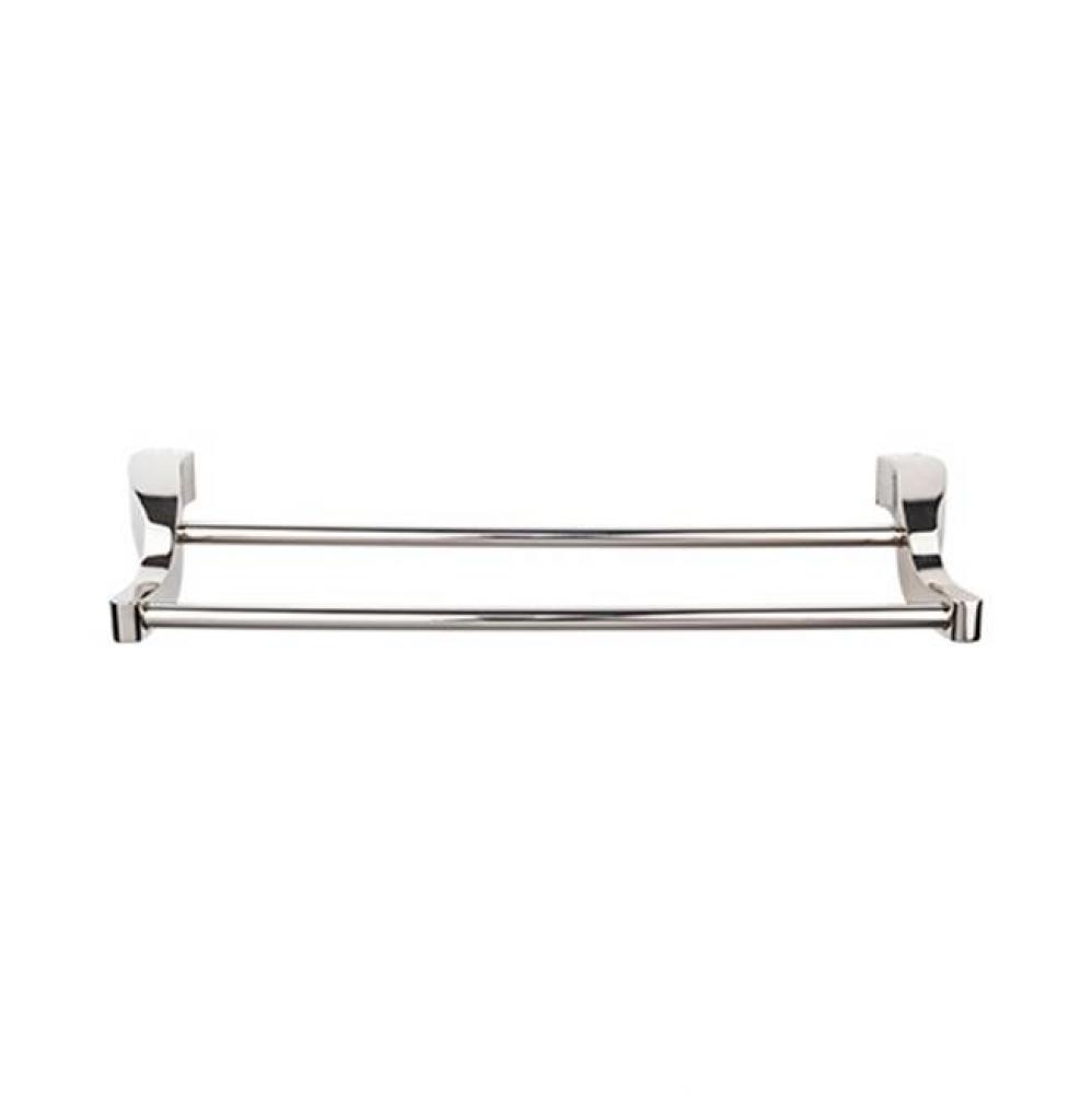 Aqua Bath Towel Bar 24 Inch Double Polished Nickel