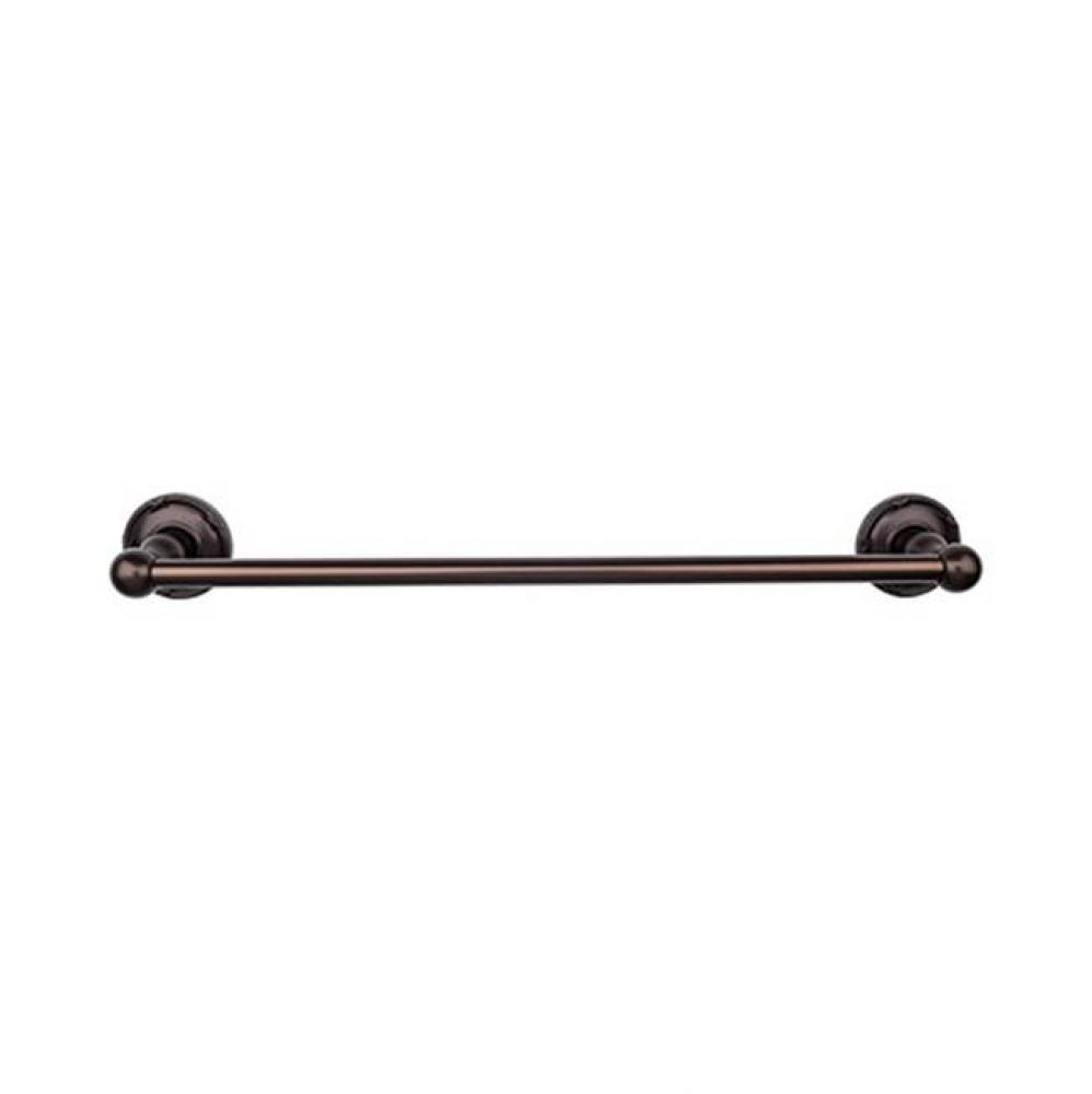Edwardian Bath Towel Bar 30 Inch Single - Ribbon Bplate Oil Rubbed Bronze