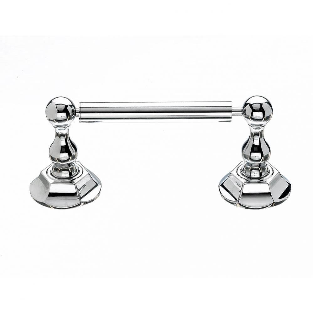 Edwardian Bath Tissue Holder Hex Backplate Polished Chrome