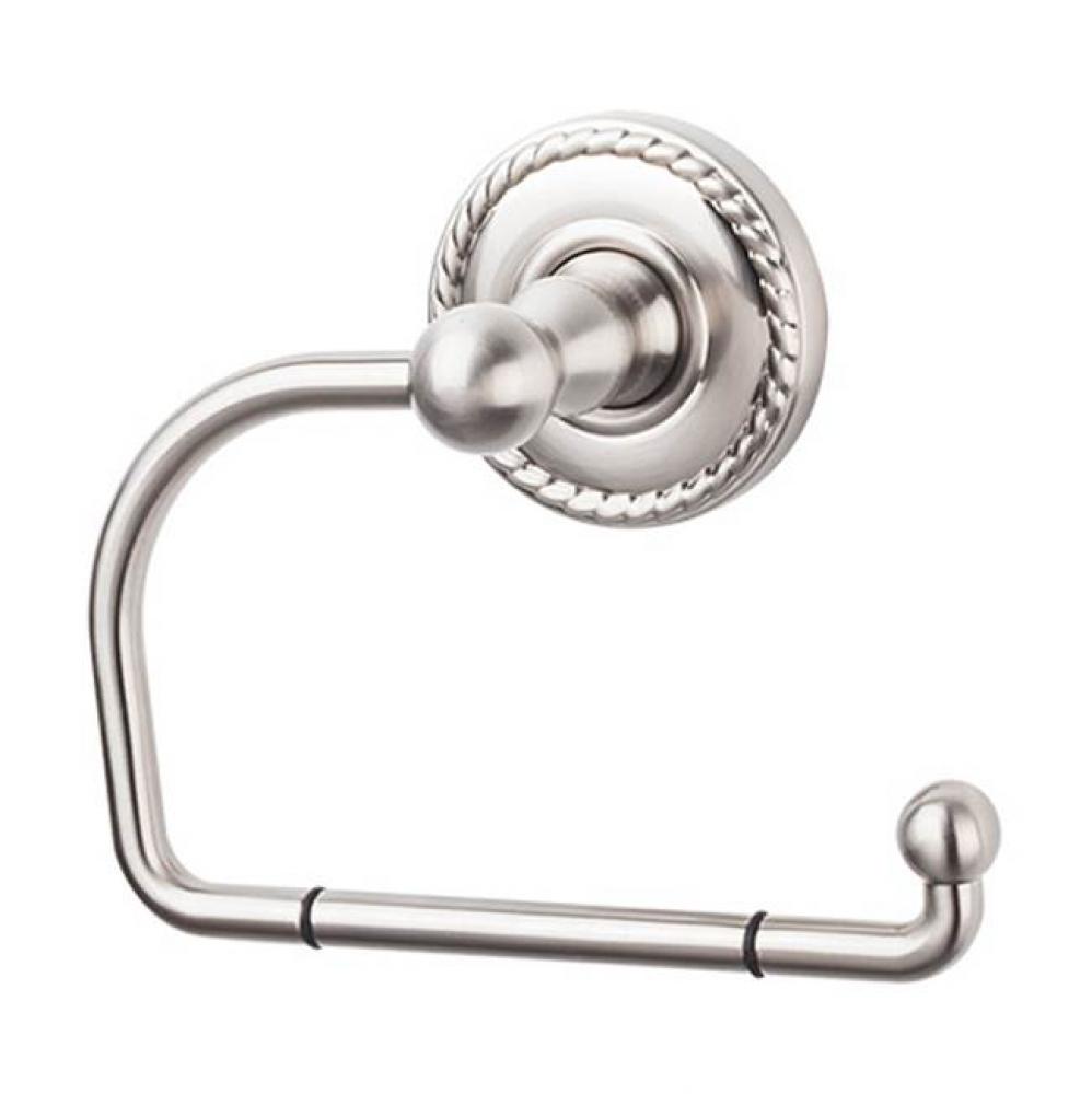 Edwardian Bath Tissue Hook Rope Backplate Brushed Satin Nickel