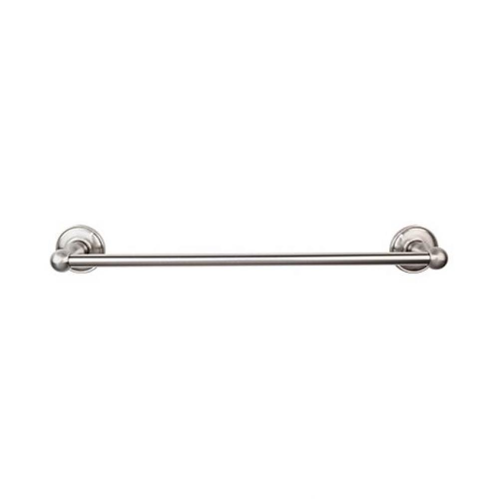 Edwardian Bath Towel Bar 24 Inch Single - Plain Bplate Brushed Satin Nickel