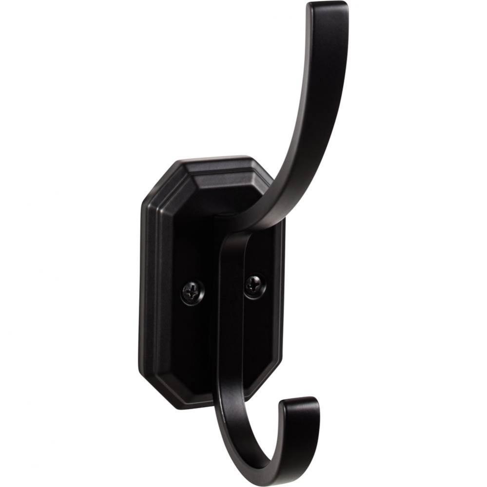 Emerald Hook 6 1/4 Inch Flat Black