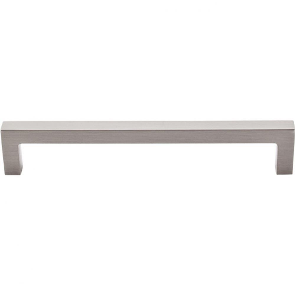 Square Bar Pull 6 5/16 Inch (c-c) Brushed Satin Nickel