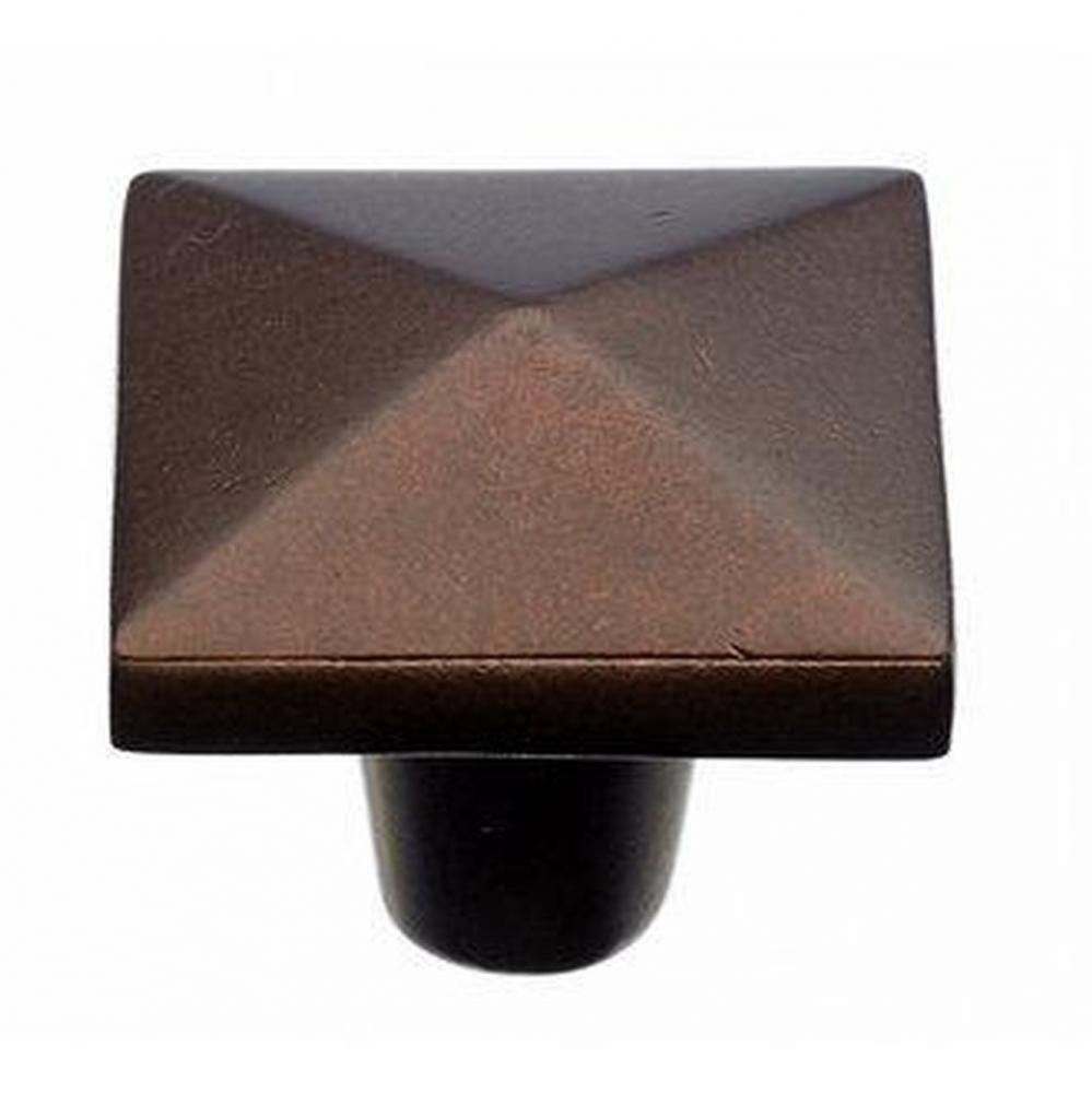 Aspen Square Knob 1 1/2 Inch Mahogany Bronze