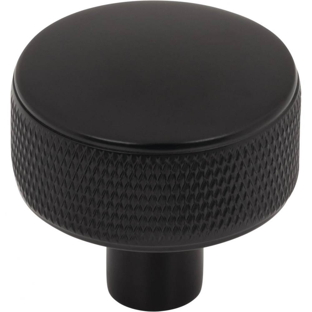 Burnham Round Knob 1 1/4 Inch Flat Black