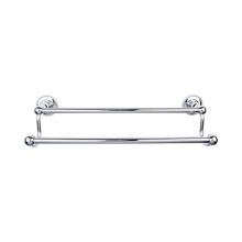 Top Knobs ED11PCA - Edwardian Bath Towel Bar 30 In. Double - Beaded Bplate Polished Chrome