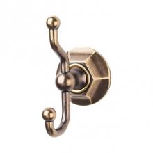 Top Knobs ED2GBZB - Edwardian Bath Double Hook Hex Backplate German Bronze
