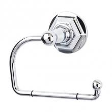 Top Knobs ED4PCB - Edwardian Bath Tissue Hook Hex Backplate Polished Chrome