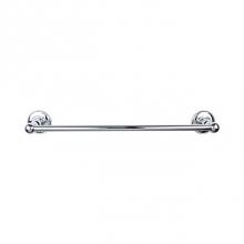 Top Knobs ED6PCD - Edwardian Bath Towel Bar 18 Inch Single - Plain Bplate Polished Chrome