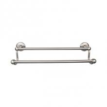 Top Knobs ED9BSND - Edwardian Bath Towel Bar 24 Inch Double - Plain Bplate Brushed Satin Nickel