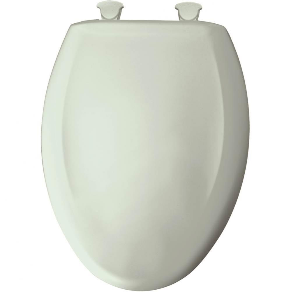 Elongated Plastic Toilet Seat in Spring with STA-TITE Seat Fastening System, Easy-Clean &amp; Chan