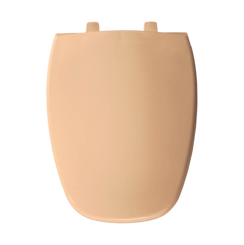 Elongated Plastic Toilet Seat in Peach Bisque fits Eljer Emblem with Top-Tite Hinge