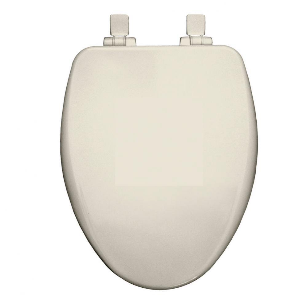 Alesio II Elongated High Density Enameled Wood Toilet Seat in Biscuit with STA-TITE Seat Fastening