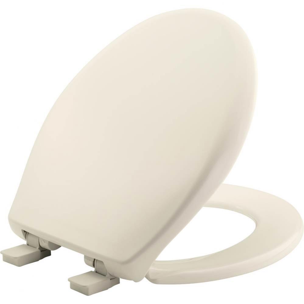 Bemis Affinity&#xae; Round Plastic Toilet Seat in Biscuit with STA-TITE&#xae; Seat Fastening Syste