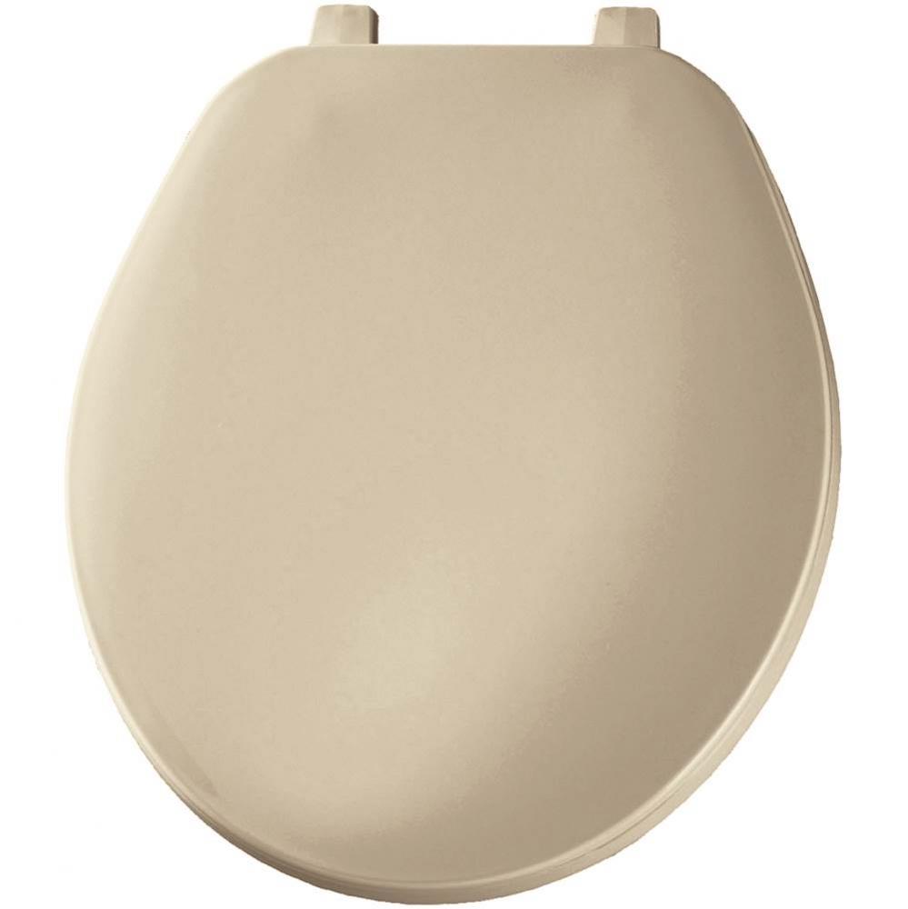 Bemis Round Plastic Toilet Seat in Bone with Top-Tite&#xae; Hinge