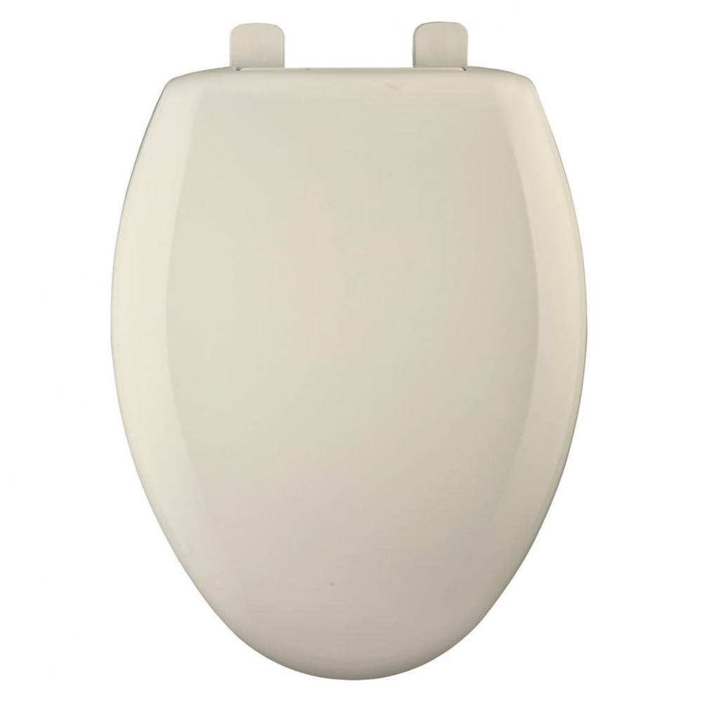 Bemis Elongated Hospitality Plastic Toilet Seat in Bone with STA-TITE&#xae; Commercial Fastening S