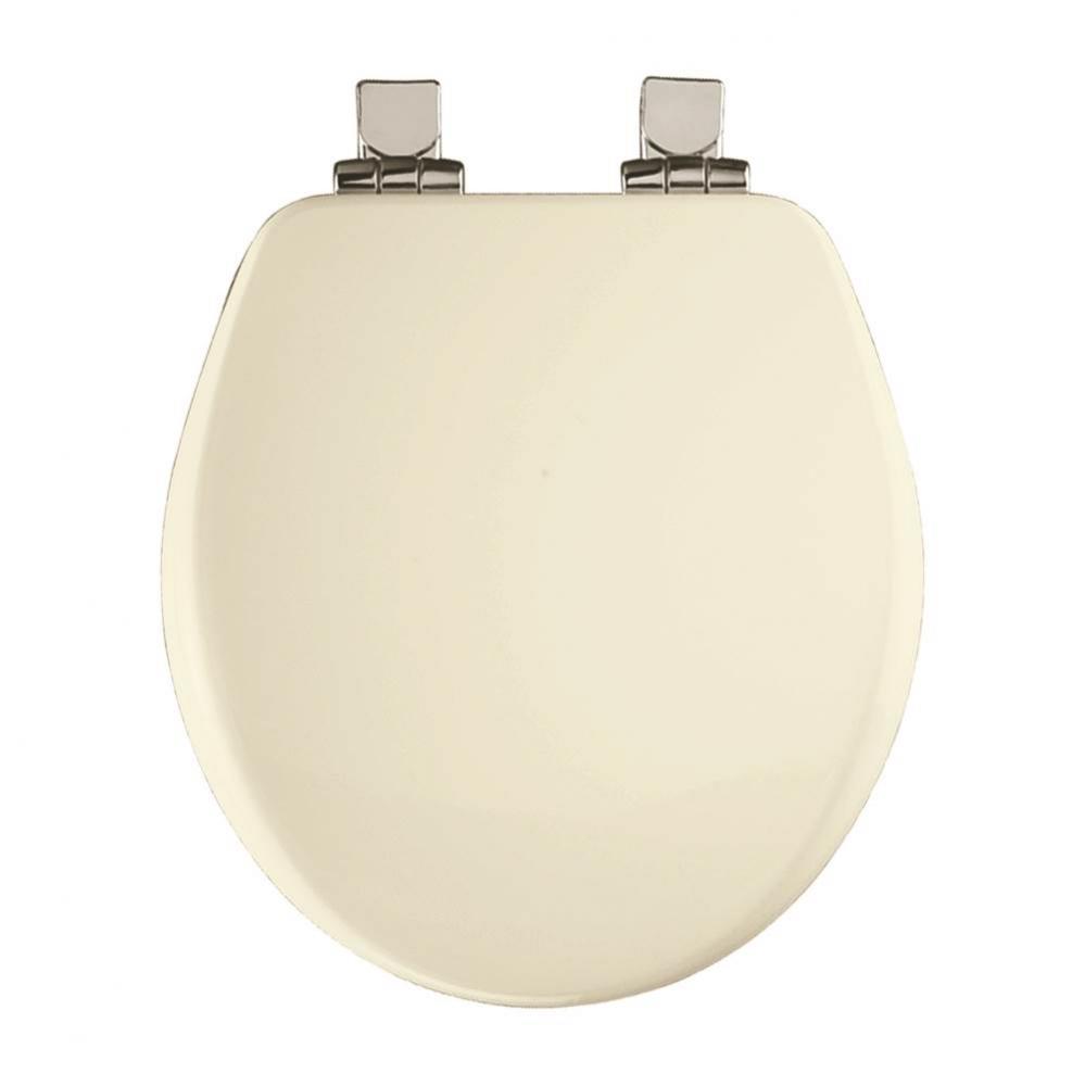Alesio II Round High Density Enameled Wood Toilet Seat in Biscuit with STA-TITE Seat Fastening Sys