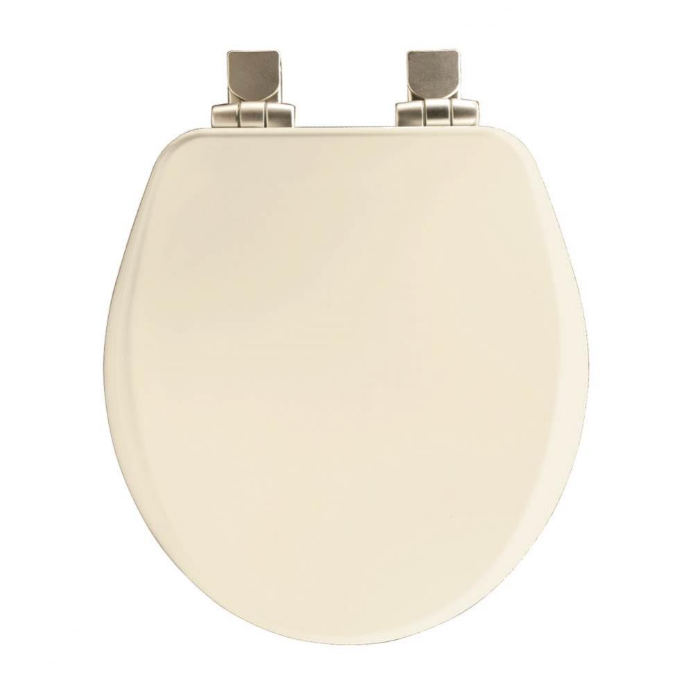 Alesio II Round High Density Enameled Wood Toilet Seat in Biscuit with STA-TITE Seat Fastening Sys