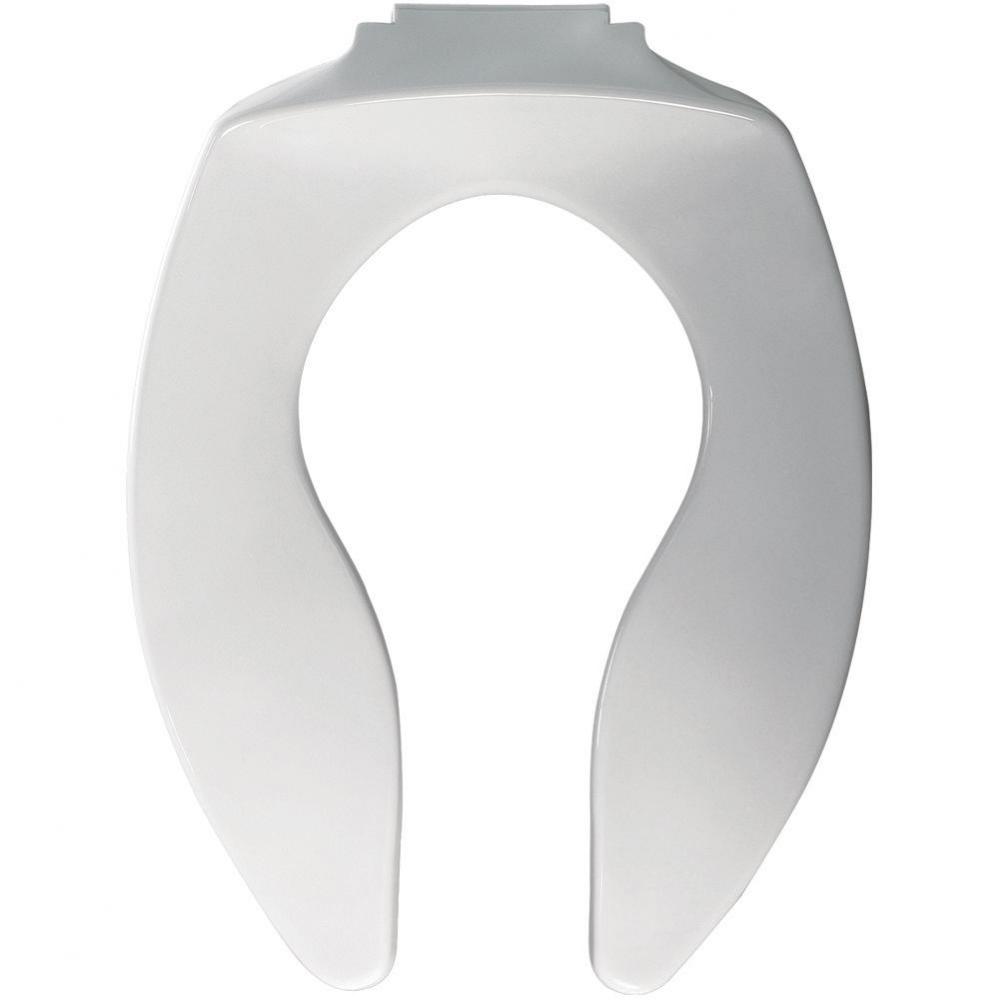 Church Elongated Open Front Less Cover Commercial Plastic Posturemold&#xae; Toilet Seat in White w