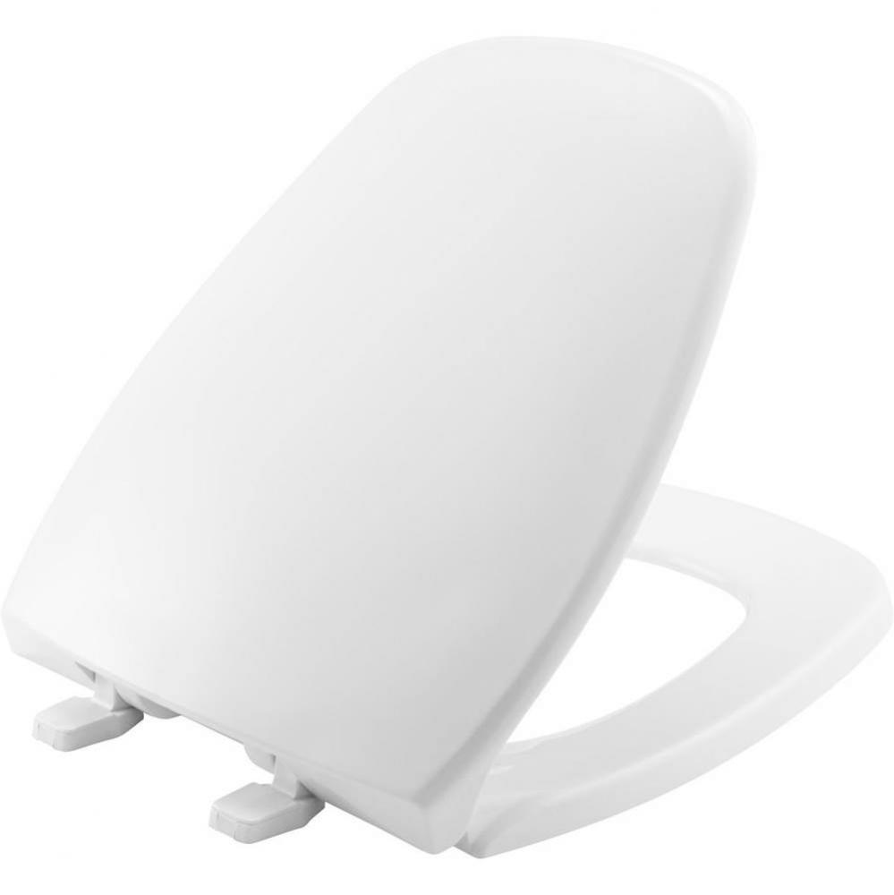 Round Plastic Toilet Seat - White