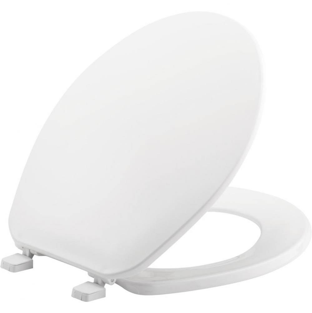 Round Plastic Toilet Seat - White