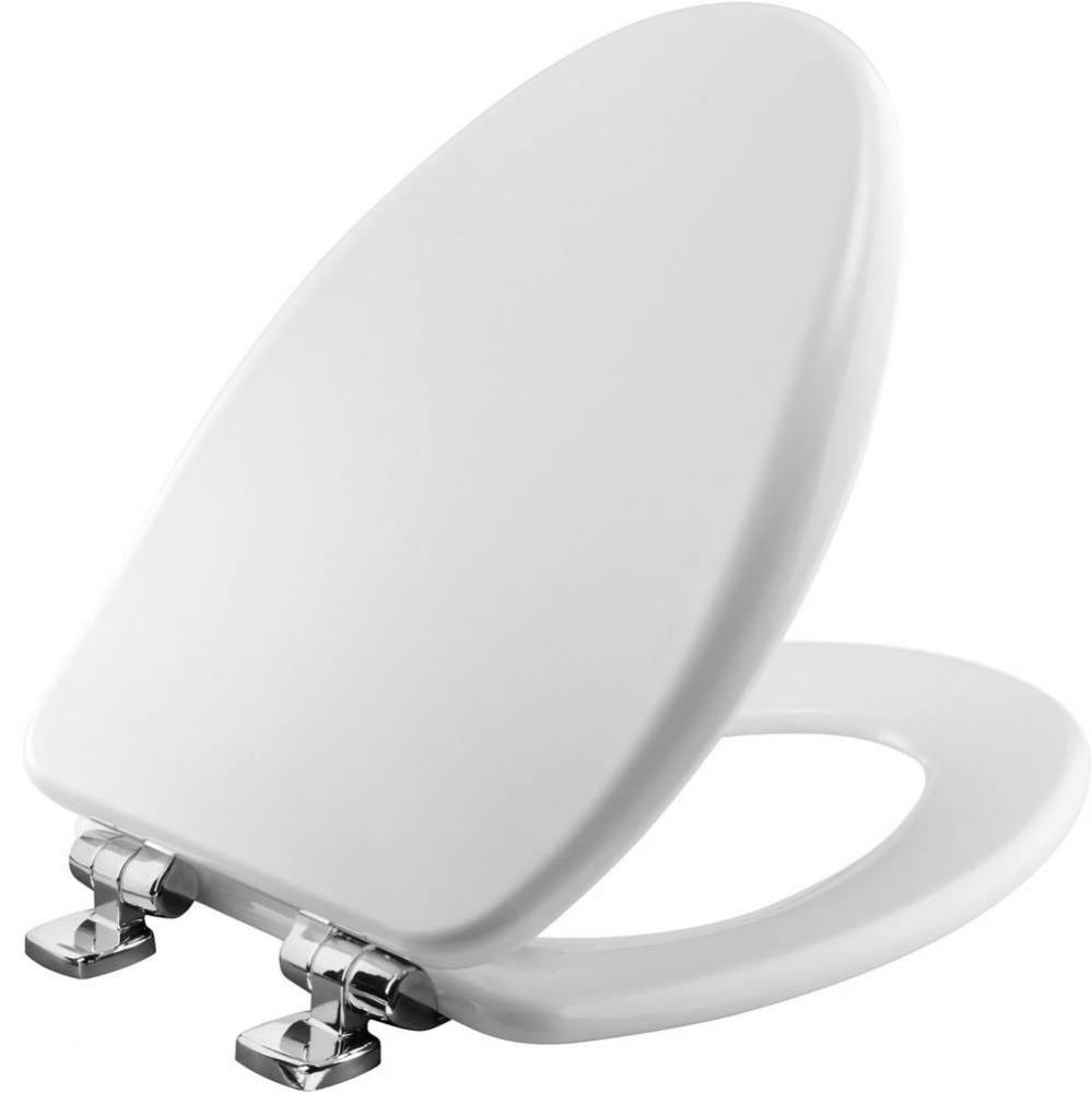 Bemis Alesio™ Elongated High Density™ Enameled Wood Toilet Seat in White with STA-TITE&#xae; S