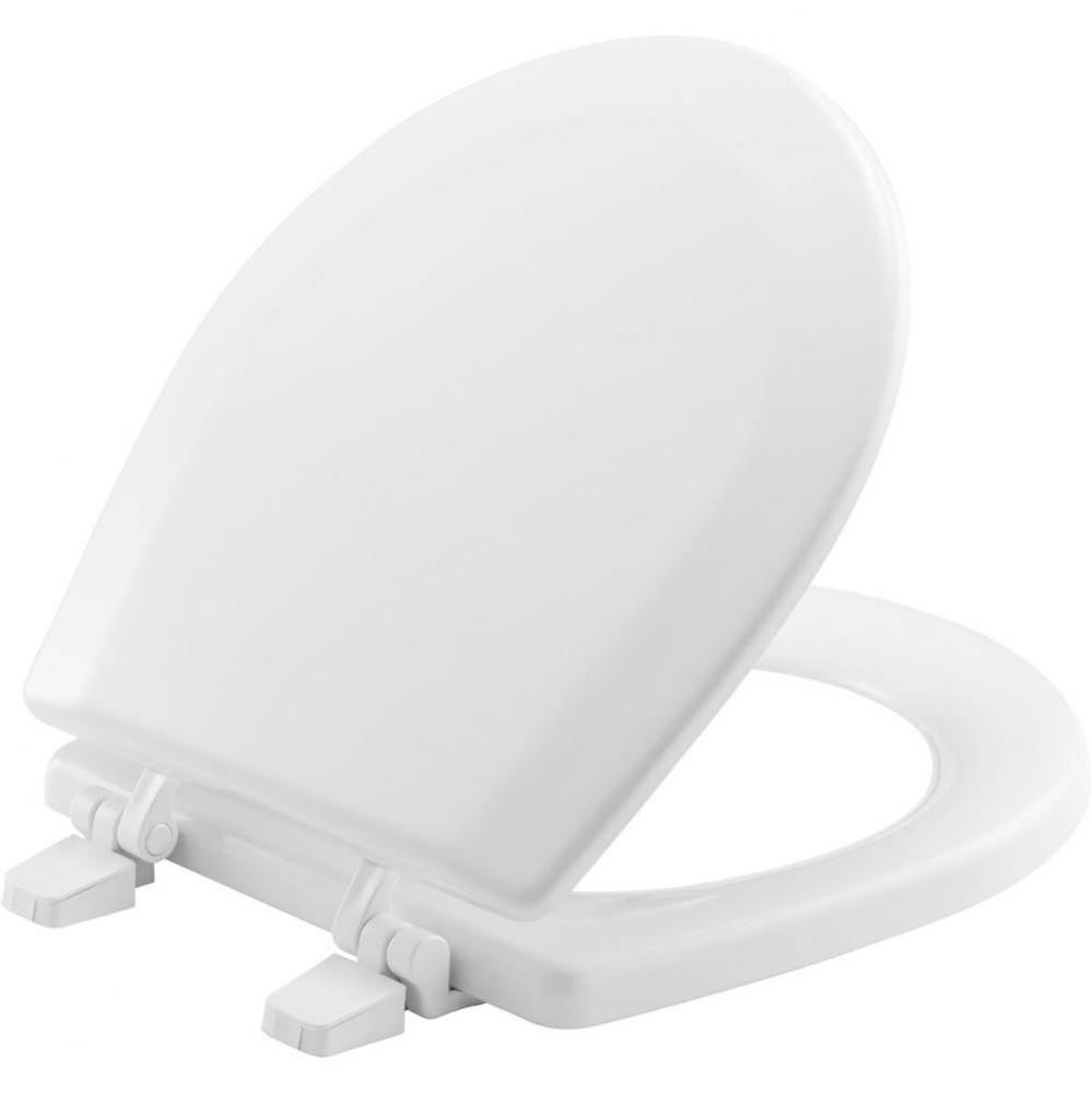 Marine Bowl Molded Wood Toilet Seat with Top-Tite Hinge - White