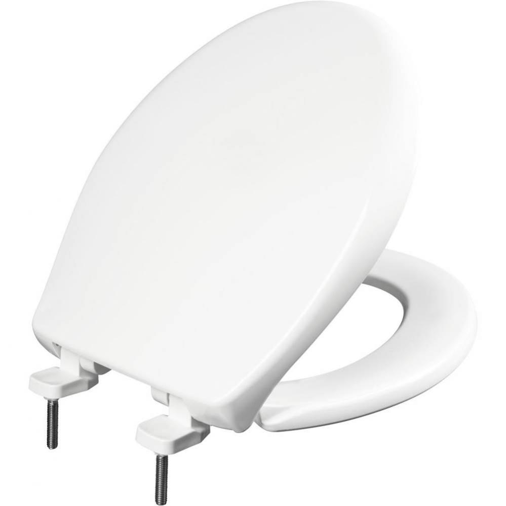 Round Plastic Toilet Seat with WhisperClose Hinge, STA-TITE Commercial Fastening System and DuraGu