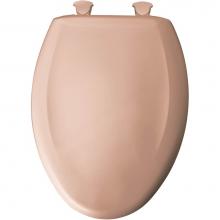 Bemis 1200SLOWT 043 - Elongated Plastic Toilet Seat in Peach/Coral with STA-TITE Seat Fastening System, Easy-Clean &